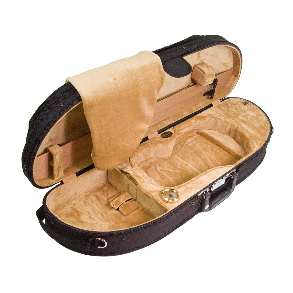 Bobelock wooden 1047 violin case, black/tan - Electric Violin Shop