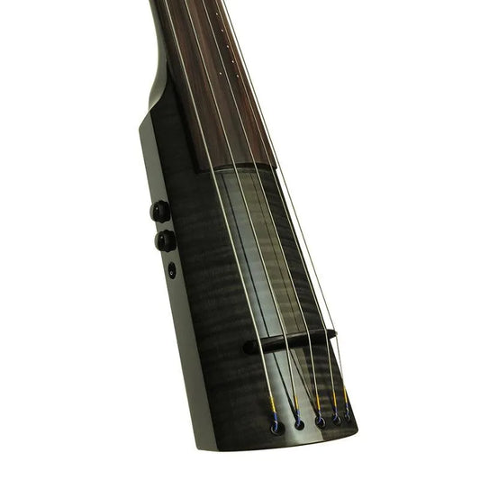 NS Design WAV5 5-string upright bass, Black - Electric Violin Shop