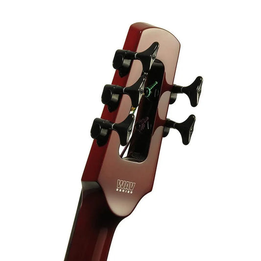 NS Design WAV5 5-string upright bass, Transparent Red - Electric Violin Shop