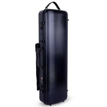 CrossRock CRF4050VF-R Poly Carbon Oblong 4/4 Violin Case, Black - Electric Violin Shop