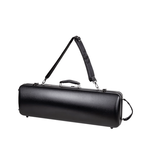 CrossRock CRF4050VF-R Poly Carbon Oblong 4/4 Violin Case, Black
