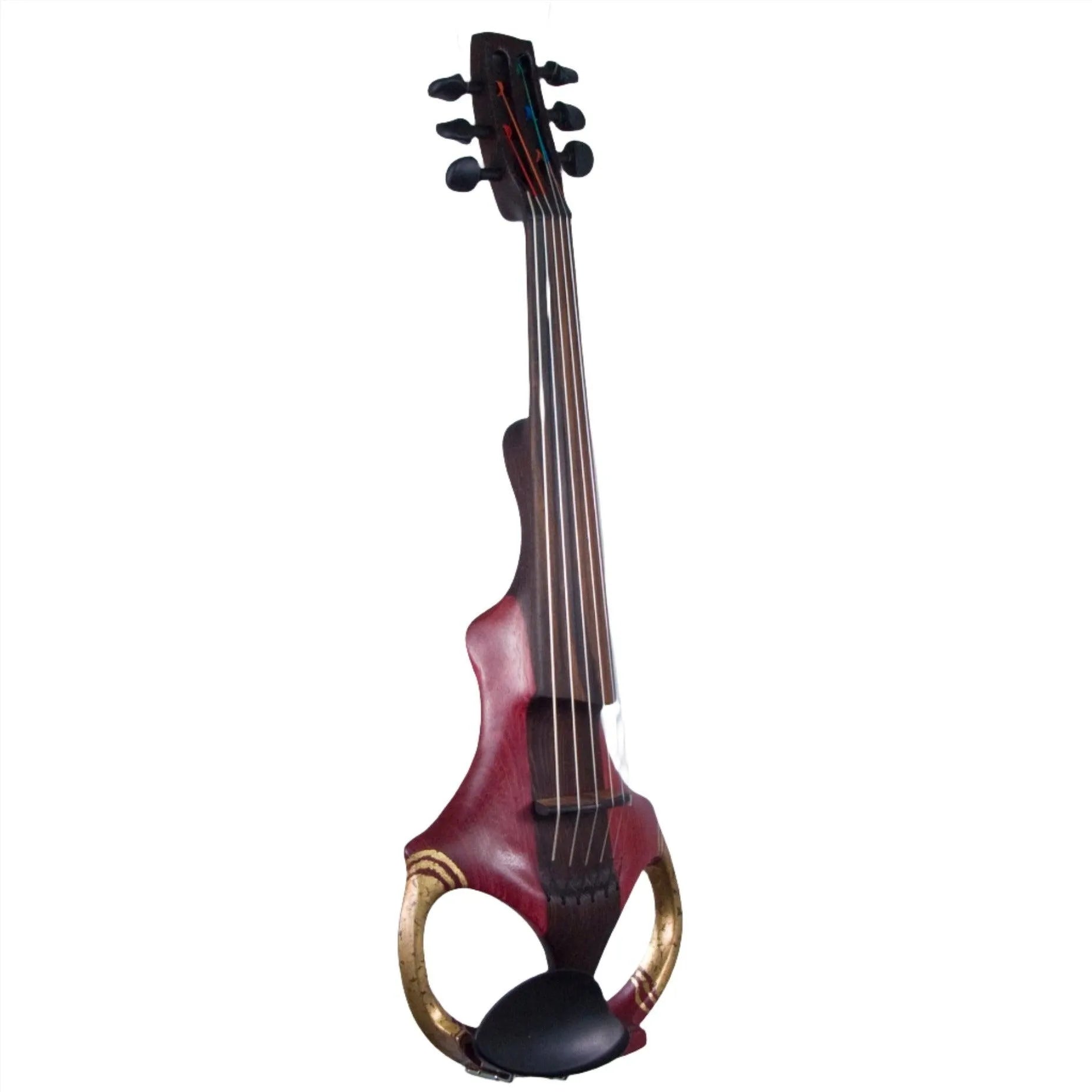 ETJ 6-string Electric Violin, Amaranth (Purpleheart) with Gold Leaf Decoration - Electric Violin Shop