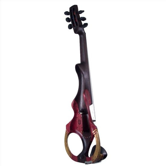 ETJ 6-string Electric Violin, Amaranth (Purpleheart) with Gold Leaf Decoration - Electric Violin Shop