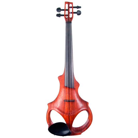 ETJ 4-string Electric Violin, Red Padauk with thin Walnut support