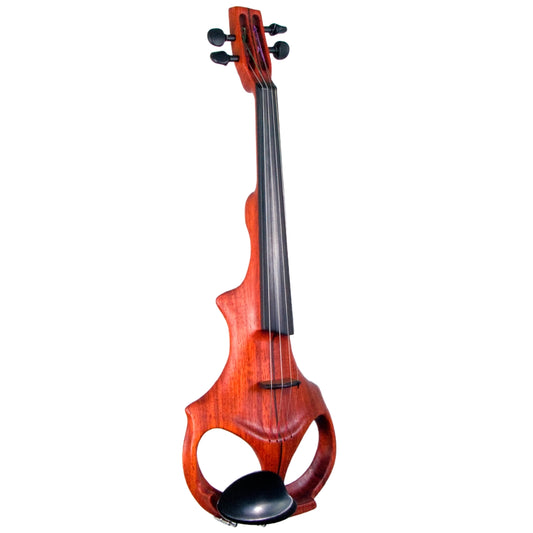 ETJ 4-string Electric Violin, Red Padauk with thin Walnut support