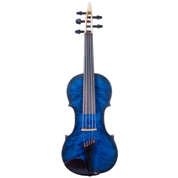 Emmett 5-string electric violin, Blue Birdseye Maple