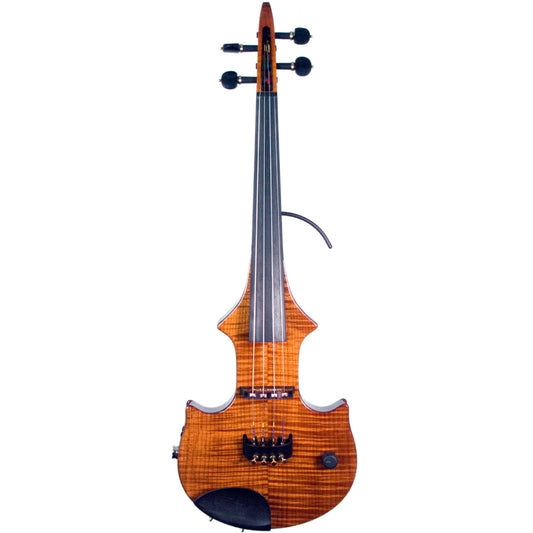 ZETA JV44 Jazz Fusion 4-String Electric Violin with MIDI, Golden Natural Flamed Maple