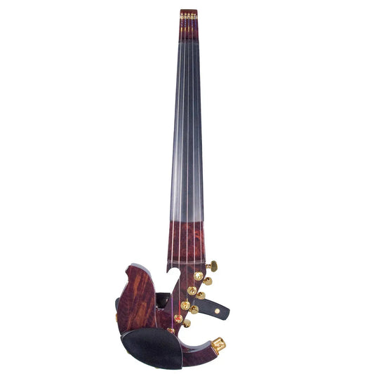 Jordan 5-String Electric Violin, Redwood Burl, Starfish Designs Bridge