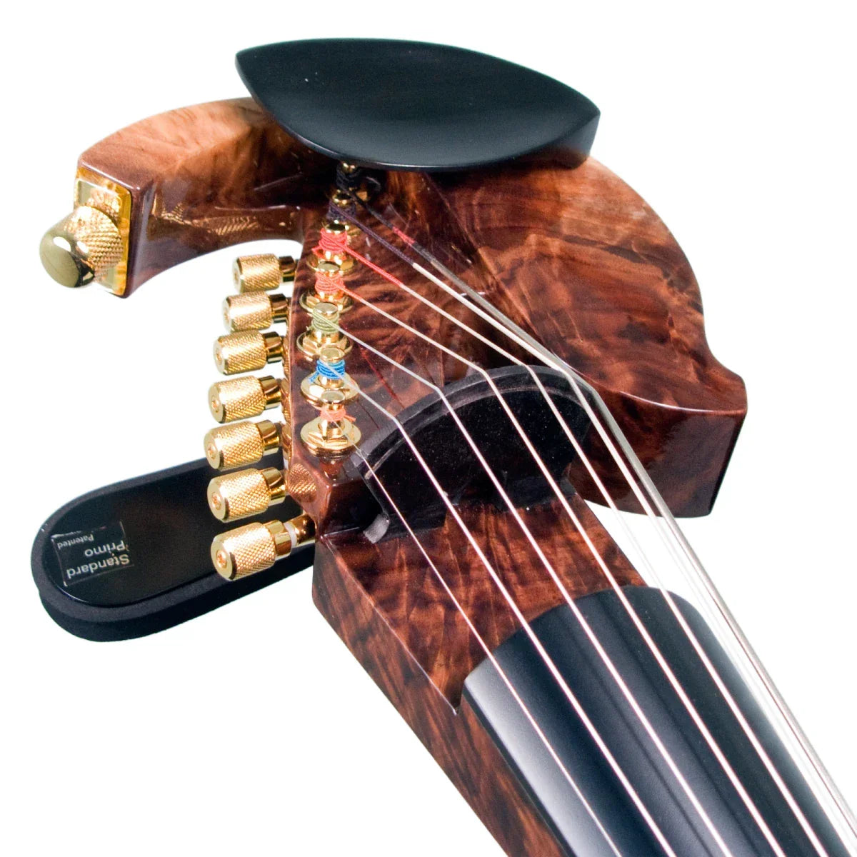 Jordan 7-String Electric Violin, Crotch-Figured Walnut with Starfish Designs pickup - Electric Violin Shop