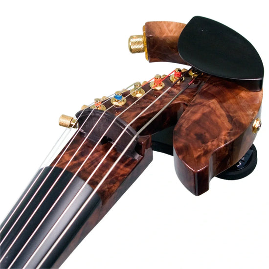 Jordan 7-String Electric Violin, Crotch-Figured Walnut with Starfish Designs pickup - Electric Violin Shop