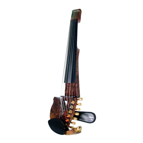 Jordan 7-String Electric Violin, Crotch-Figured Walnut with Starfish Designs pickup - Electric Violin Shop