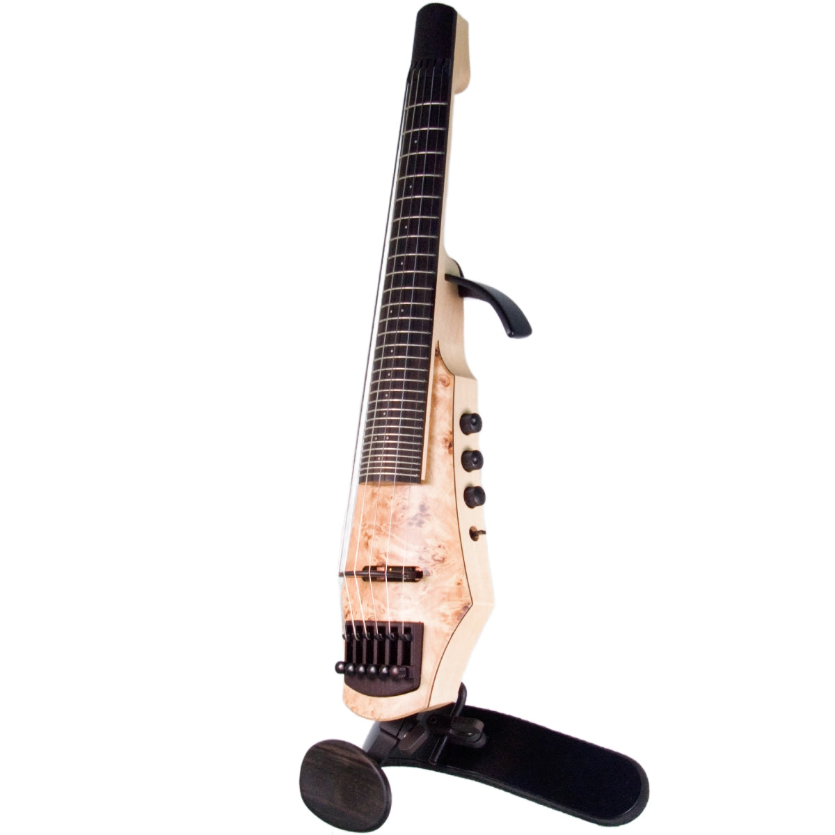 NS Design CR6 6-string fretted electric violin with custom poplar burl top - Electric Violin Shop