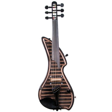 Outlaw Fiddle EV3 6-String Electric Violin, Black & Copper Hot Rod design