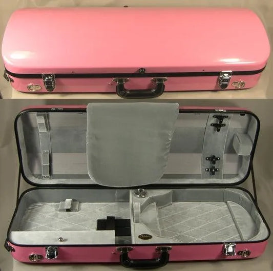 Bobelock 1005FIB oblong viola case, pink/silver - Electric Violin Shop