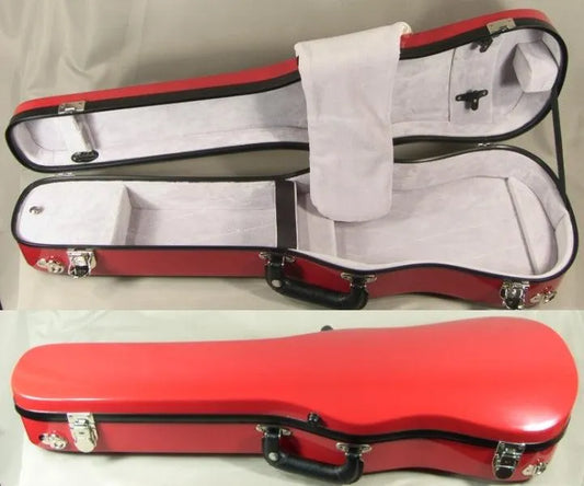 Bobelock 1007 shaped violin case, red/grey - Electric Violin Shop