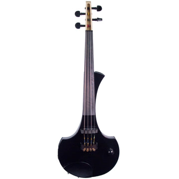 Cantini Violín eléctrico audífono con MIDI, negro brillante