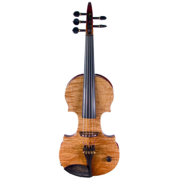 ZETA CV45 Jazz Classic Artist electric violin, Roasted Flame Maple top & neck, 8-pin MIDI out