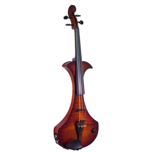 ZETA Strados Modern Viola, Flamed Maple Top & Back, Chocolate Burst finish - Electric Violin Shop