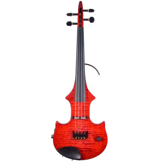 ZETA JV44 Jazz Fusion 4-String Electric Violin with MIDI, Transparent Red over Flamed Maple