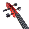 ZETA JV44 Jazz Fusion 4-String Electric Violin with MIDI, Transparent Red over Flamed Maple