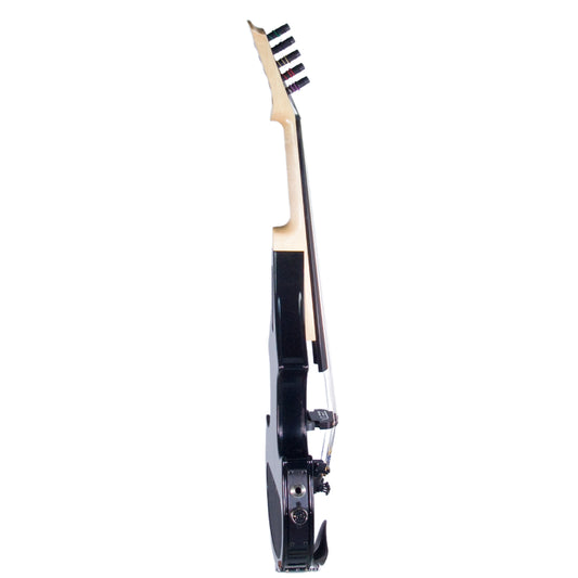 ZETA JV45 Jazz Fusion 5-String Electric Violin with MIDI, Gloss Black with maple neck, Imbus pegs