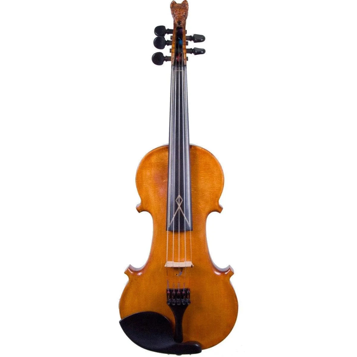 Aceto Violect 5-String electric violin, carved wolf's head scroll and inlaid fingerboard - Electric Violin Shop