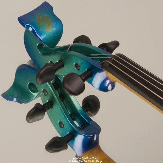 Bridge Aquila Dragon custom model, Barrier Reef finish - Electric Violin Shop