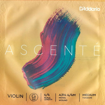 D'addario Ascenté Violin G string - Electric Violin Shop