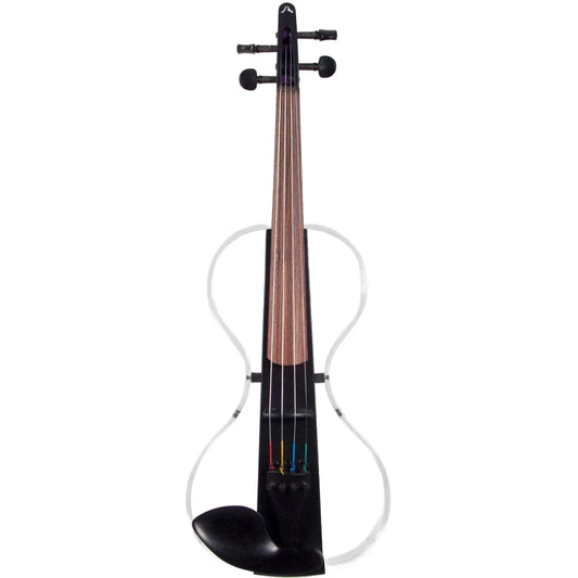 Violon Aurora Silhouette avec cadre acrylique et LED - 4 ou 5 cordes, blanc ou noir