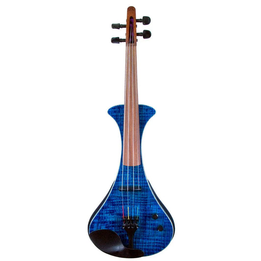 Aurora WS 4-string electric violin, Blue Aqua Transparent Finish - Electric Violin Shop