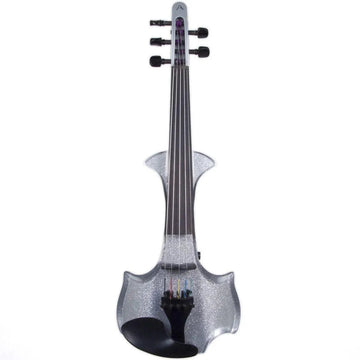 Aurora Classic electric violin with LED lights, 5-String Silver