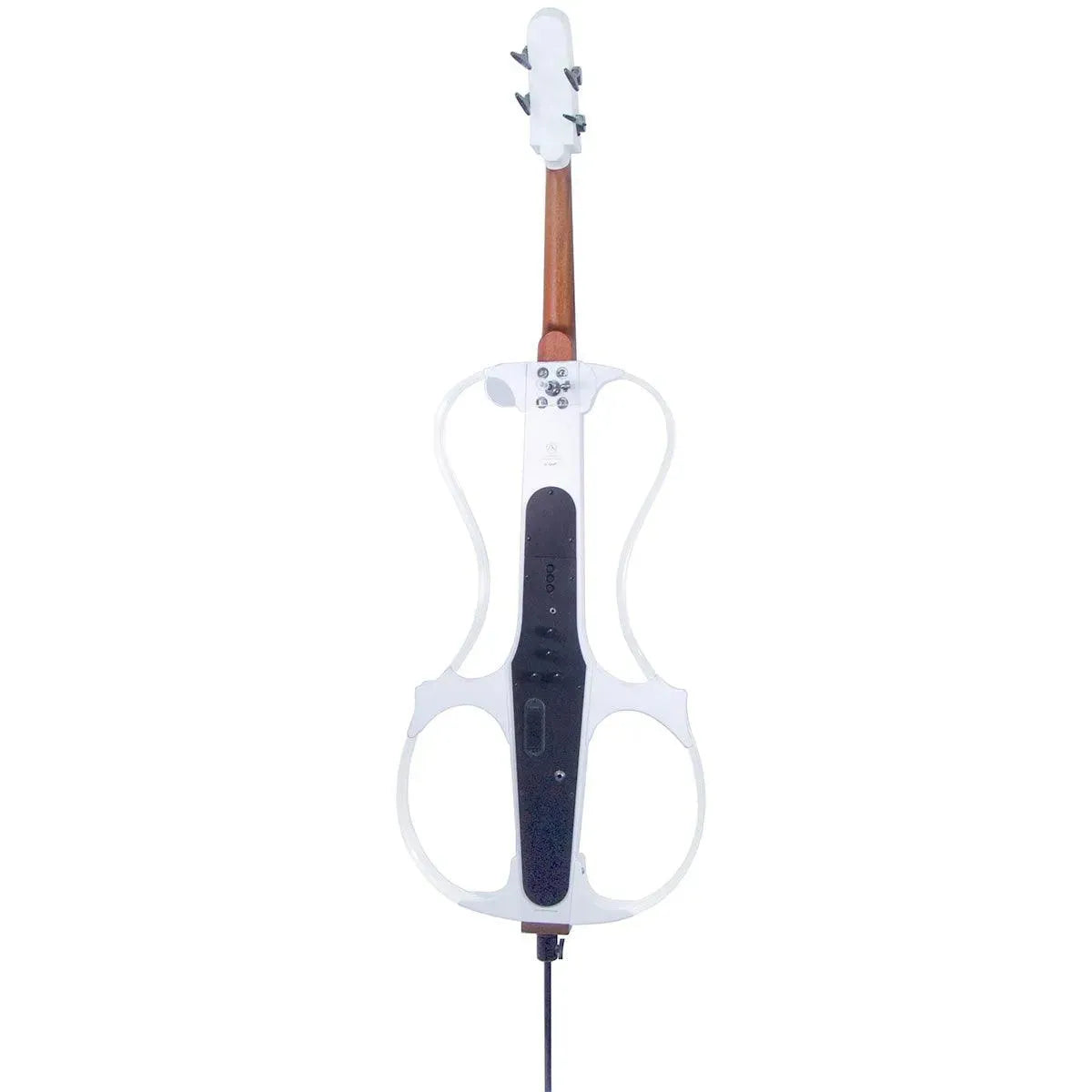 Aurora Silhouette Acrylic Electric Cello with LEDs, white