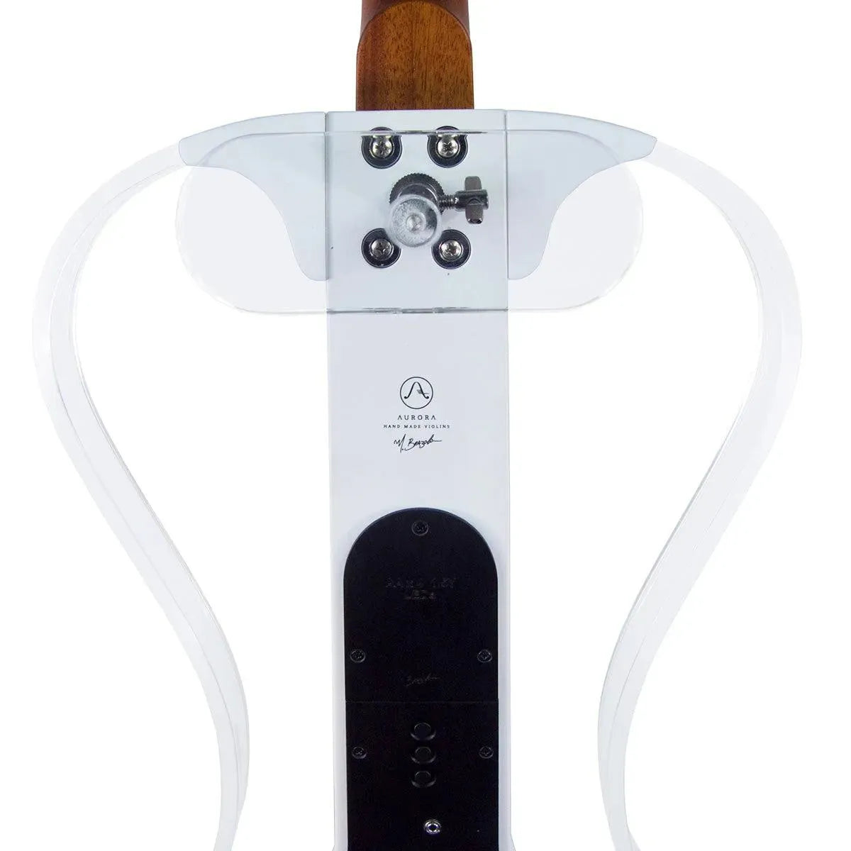 Aurora Silhouette Acrylic Electric Cello with LEDs, white