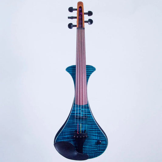 Aurora WS 5-string electric violin with transparent teal finish - Electric Violin Shop