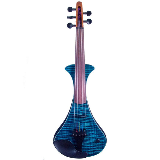 Aurora WS 5-string electric violin with transparent teal finish - Electric Violin Shop