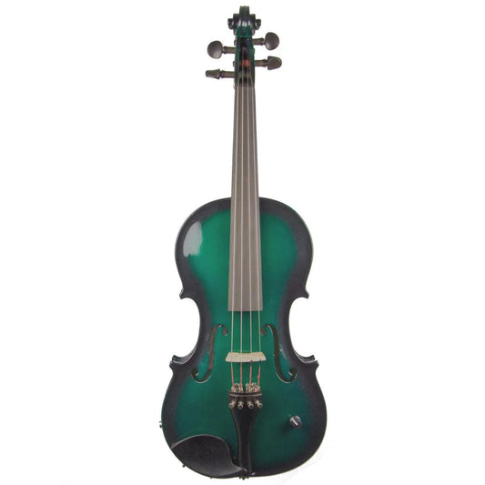 Barcus Berry Vibrato AE Violin, Green - Electric Violin Shop