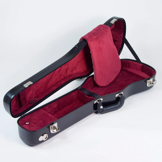 Bobelock 1007 shaped violin case, black/ wine red - Electric Violin Shop