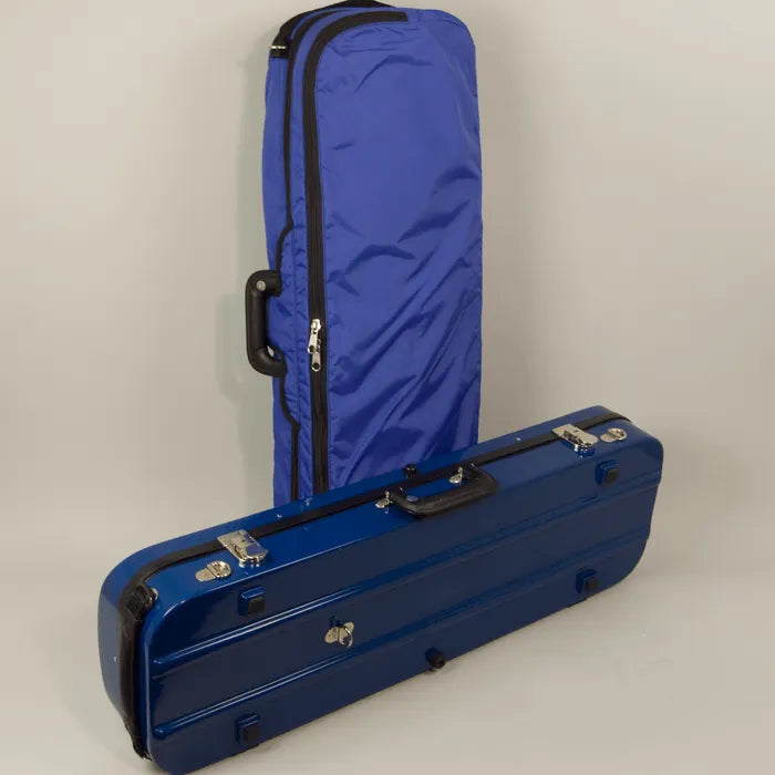 Bobelock 1060 oblong violin case, Blue/Grey - Electric Violin Shop