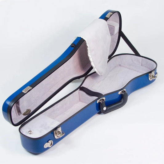 Bobelock 1007 shaped violin case, blue/grey - Electric Violin Shop