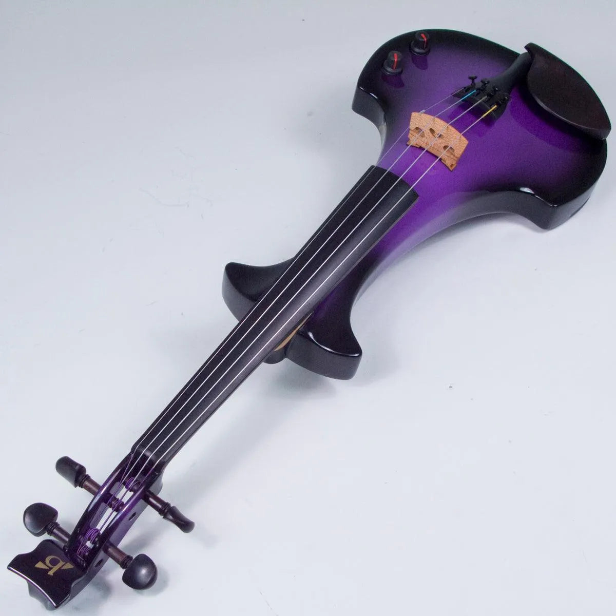 Bridge Aquila electric violin, Purple/Black - Electric Violin Shop