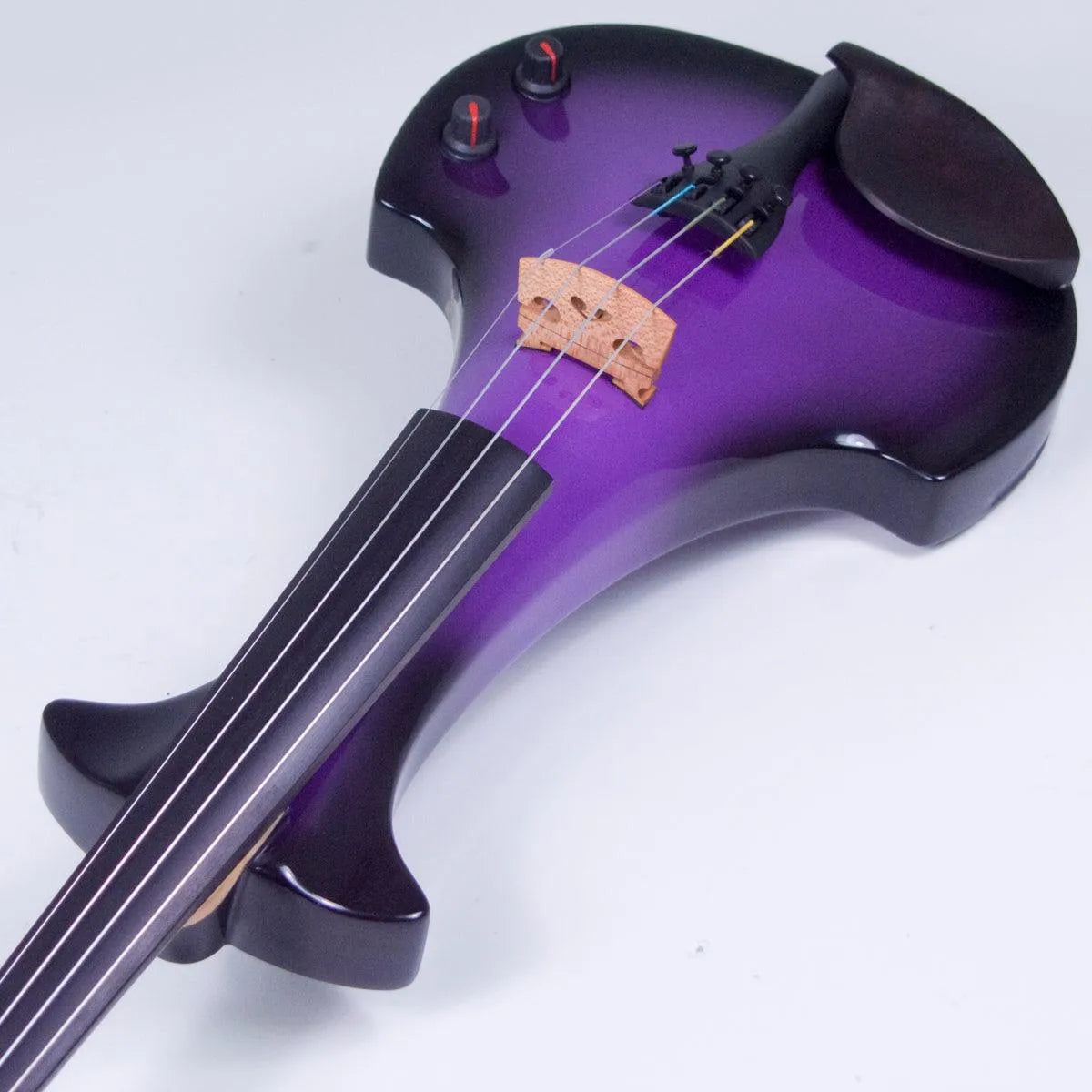 Bridge Aquila electric violin, Purple/Black - Electric Violin Shop