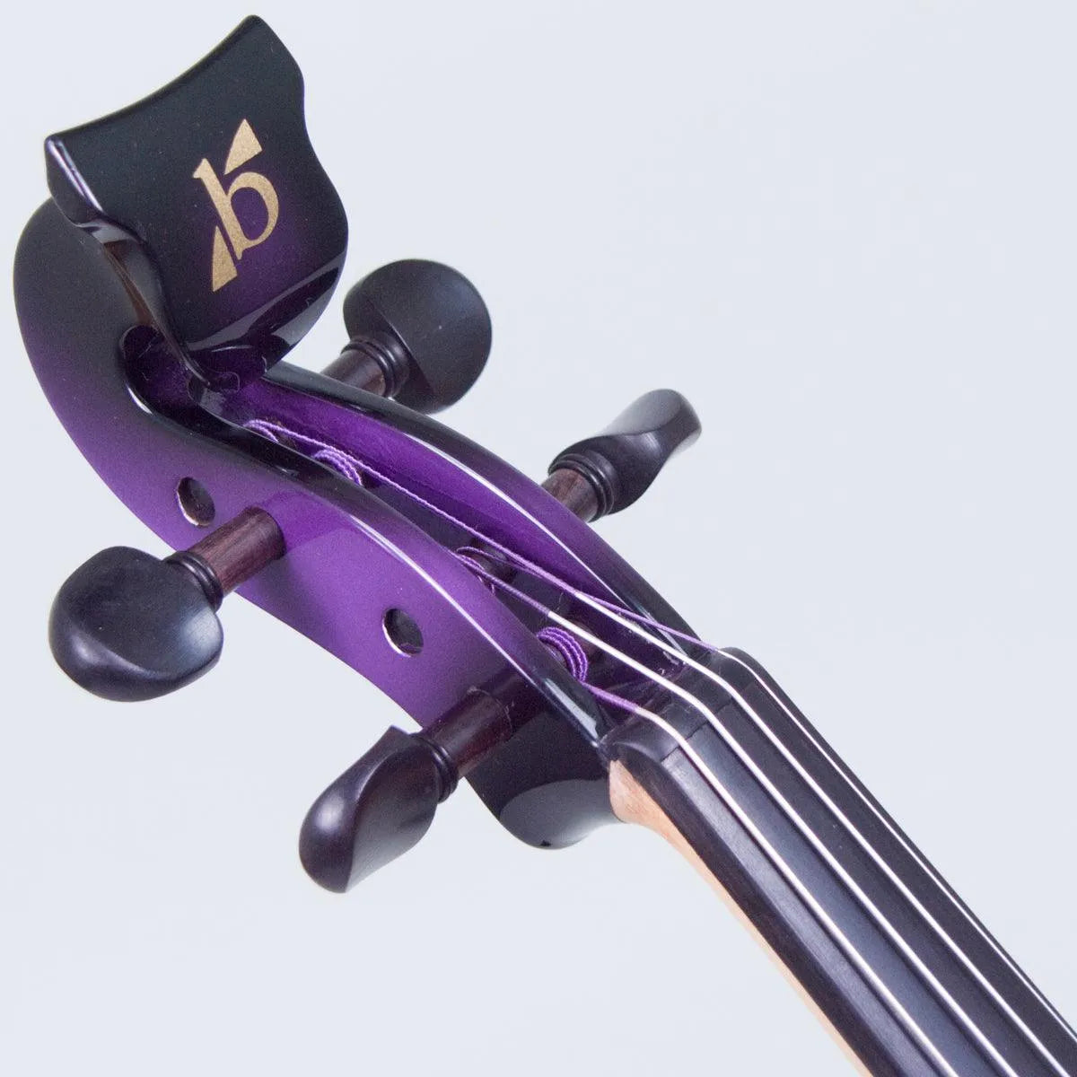 Bridge Aquila electric violin, Purple/Black - Electric Violin Shop