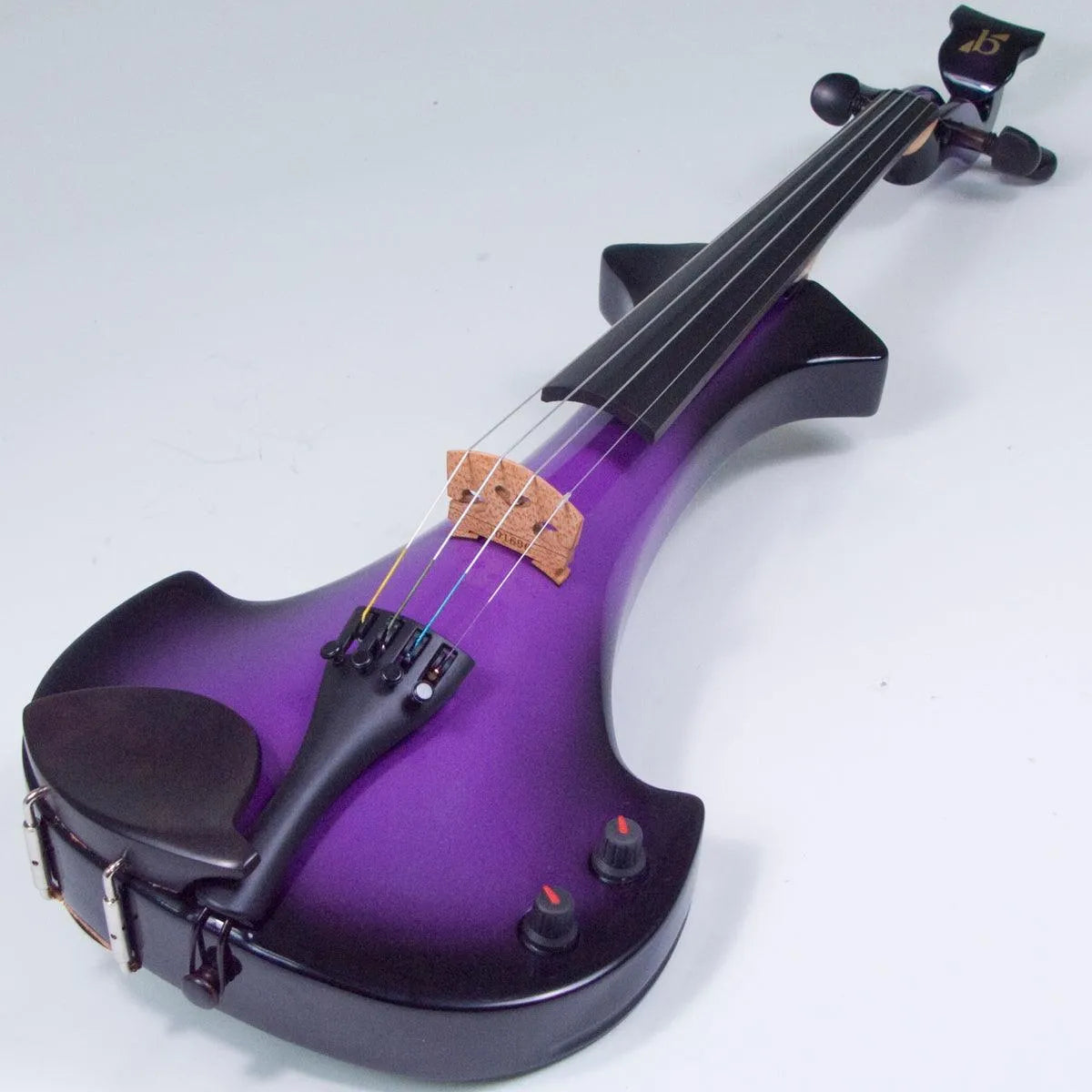 Bridge Aquila electric violin, Purple/Black - Electric Violin Shop