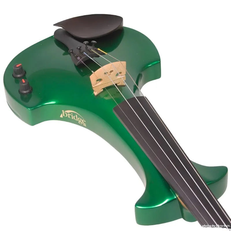 Bridge Aquila Dragon custom model, Bright Emerald Green Pearl - Electric Violin Shop