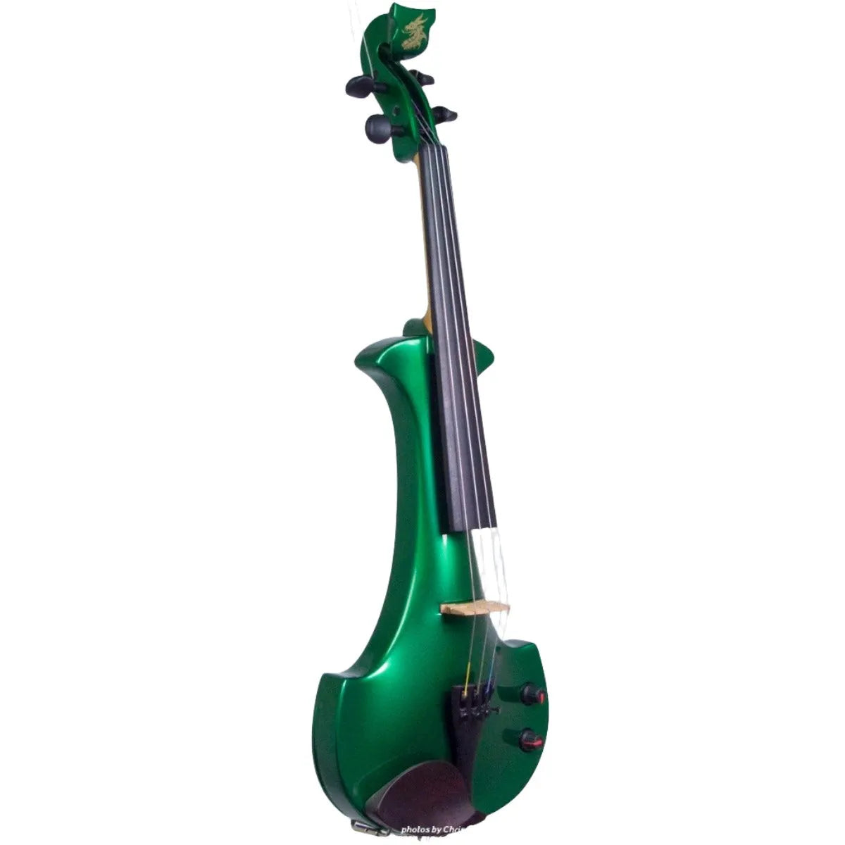 Bridge Aquila Dragon custom model, Bright Emerald Green Pearl - Electric Violin Shop