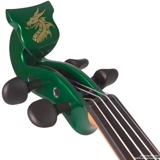 Bridge Aquila Dragon custom model, Bright Emerald Green Pearl - Electric Violin Shop