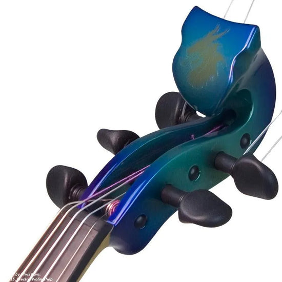 Bridge Lyra Dragon custom hi-spec electric violin, Barrier Reef finish - Electric Violin Shop