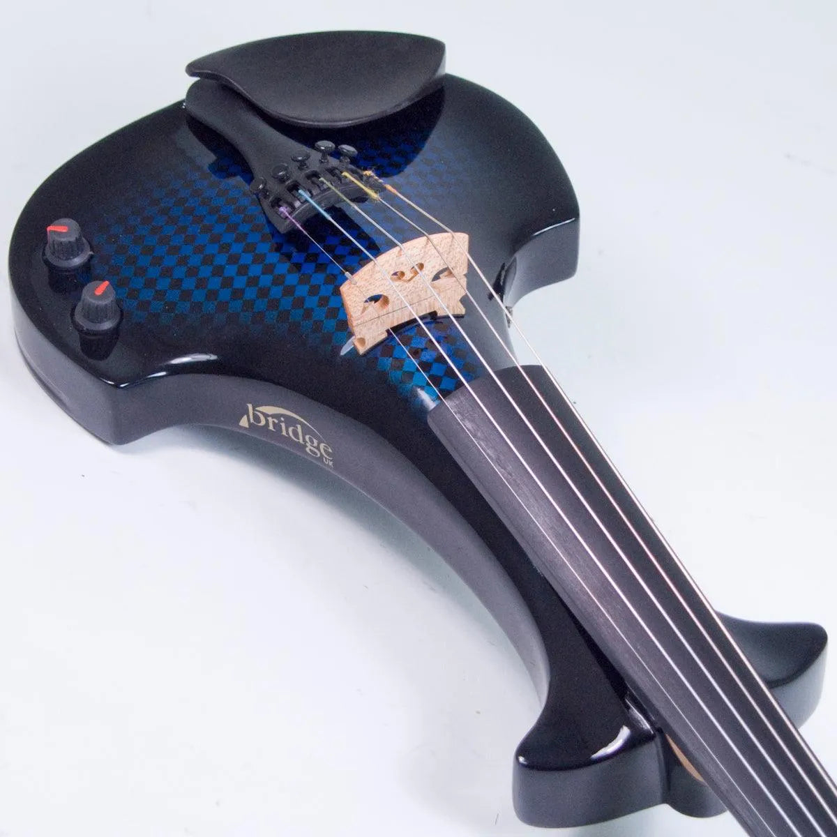 Bridge Lyra Dragon custom model, Blue Matrix - Electric Violin Shop