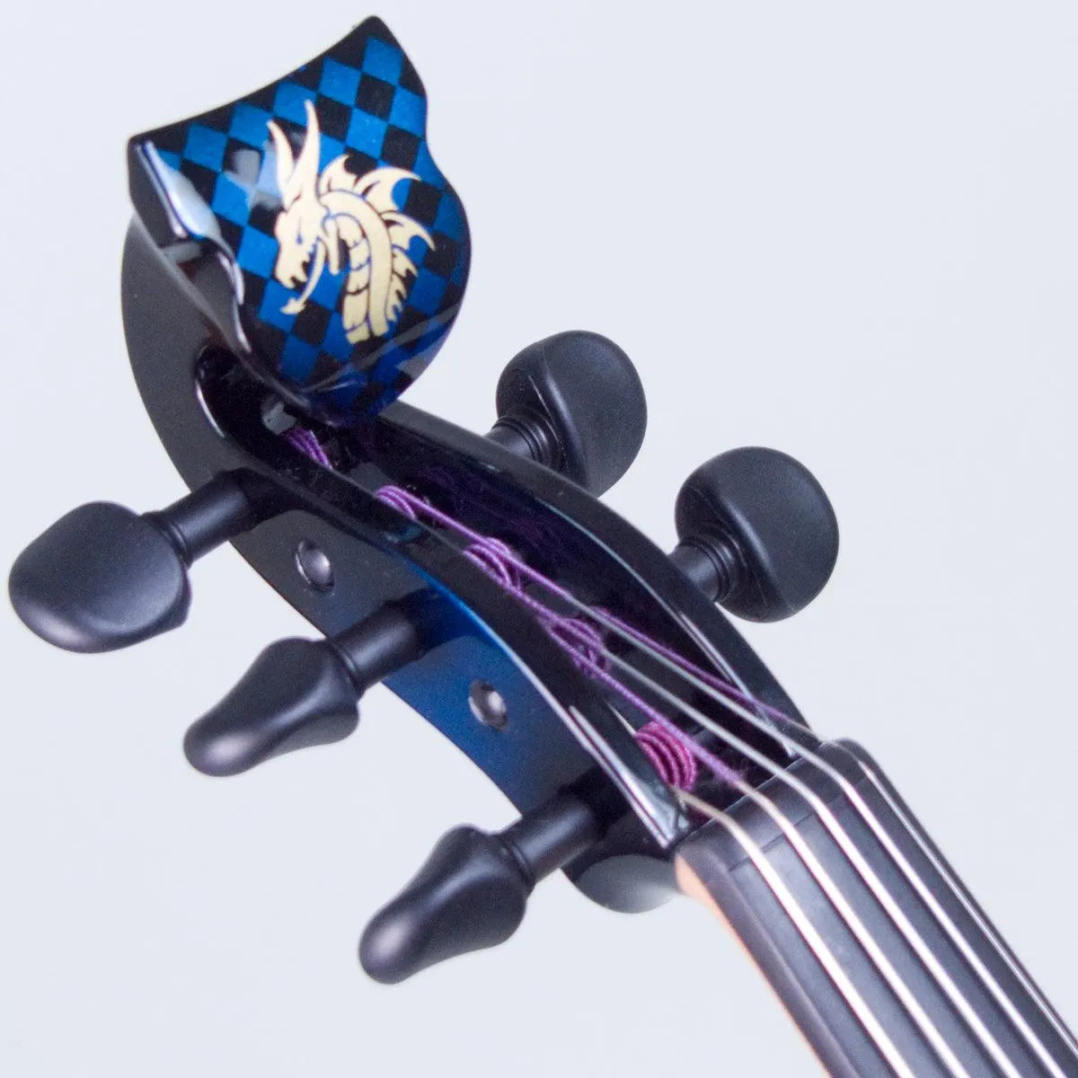 Bridge Lyra Dragon custom model, Blue Matrix - Electric Violin Shop