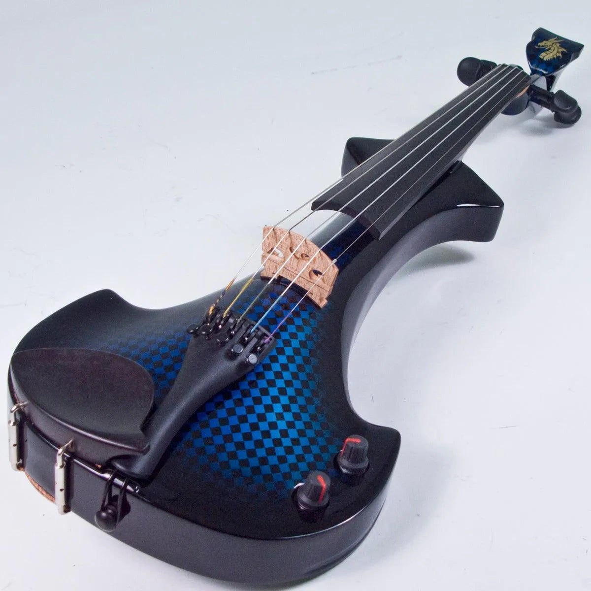 Bridge Lyra Dragon custom model, Blue Matrix - Electric Violin Shop